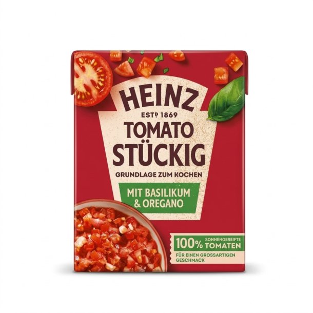 Heinz Hakkede Tomater Basilikum &amp; Oregano - 390 g