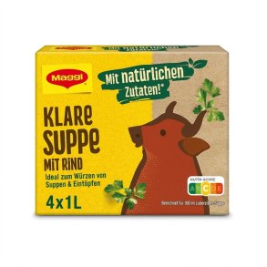Maggi Klare Suppe mit Rind - 4 x 1 L