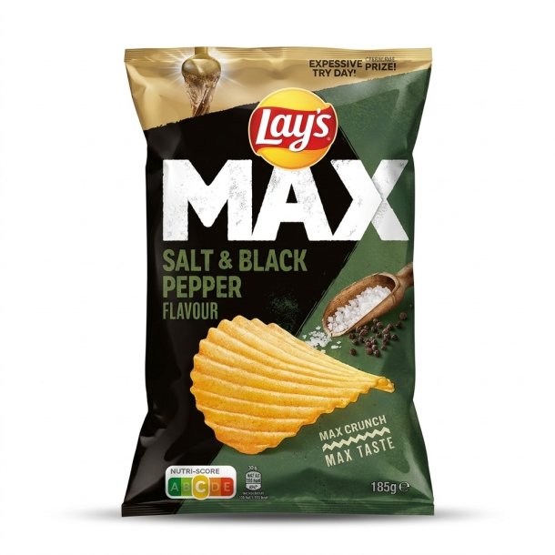 Lay's Max Salt & Black Pepper - 185 g