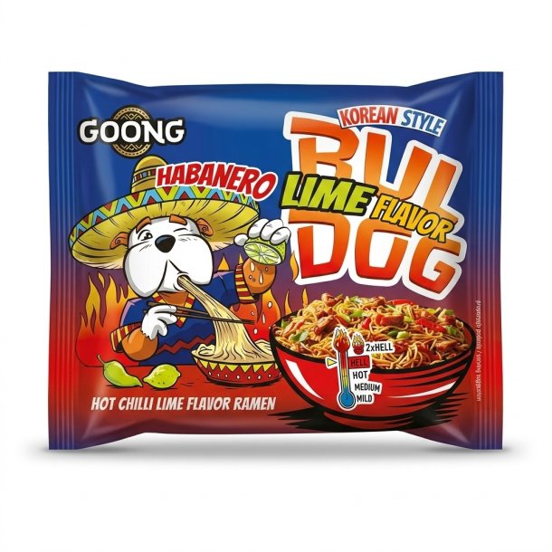 Goong Buldog Paprika & Lime Ramen - 16 x 117 g