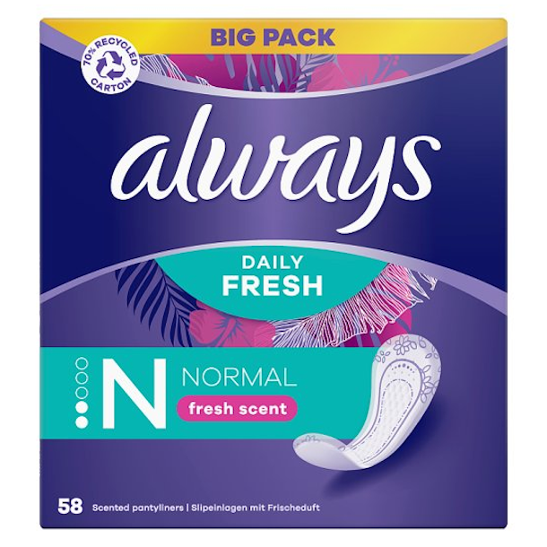 Always Daily Fresh Scent Normal 58 stk.
