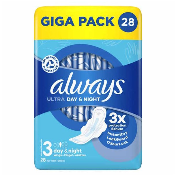 Always Ultra Day &amp; Night Wings Big Pack 28 stk.