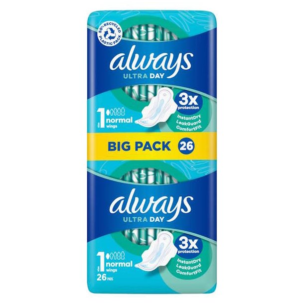 Always Ultra Day 1 Normal Wings 26 stk.