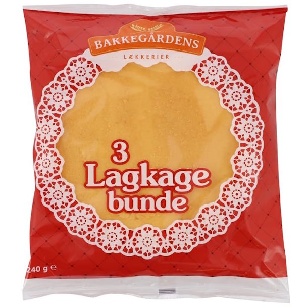 Bakkegrdens 3 Lagkagebunde 240g