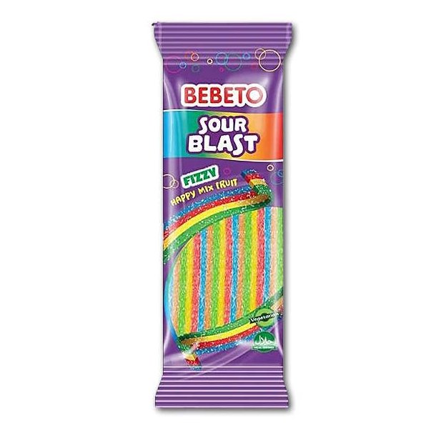 Bebeto Sour Blast Fizzy Happy Mix Fruit 180 g