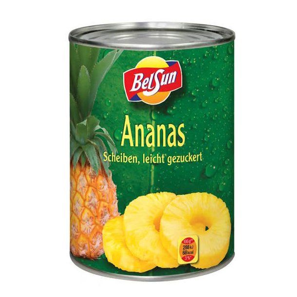 Belsun Ananas i Skiver 580ml