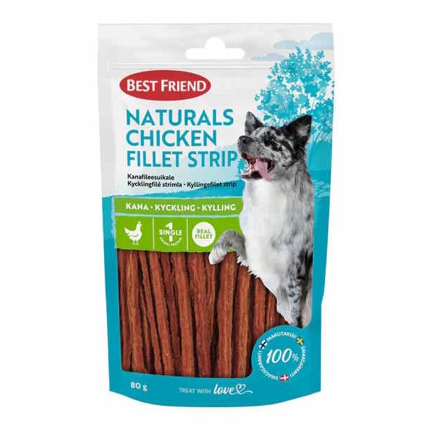 Best Friend Naturals Chicken Fillet Strip 80g
