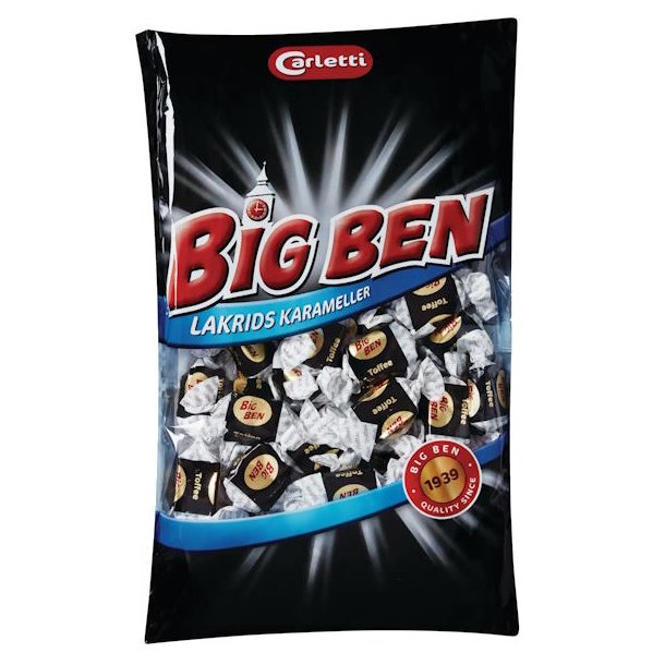 Carletti Big Ben Lakrids Karameller 350g