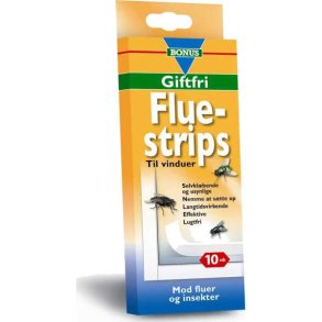 Bonus Fluestrips Giftfri 10 stk.