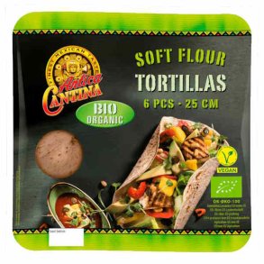 Cantina �kologisk Hvede Tortilla 6 stk. 25 cm 370g