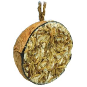 Care Bird Halv Kokosn�d med Fedt, Fr� og Melorme 200g