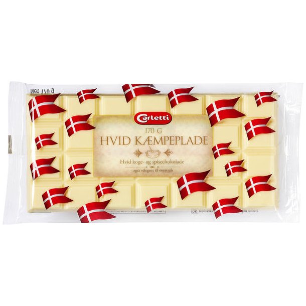 Carletti Hvid Kmpeplade 170g