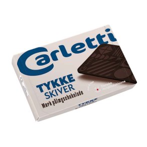 Carletti Tykke Skiver Mrk Plgschokolade 105 g