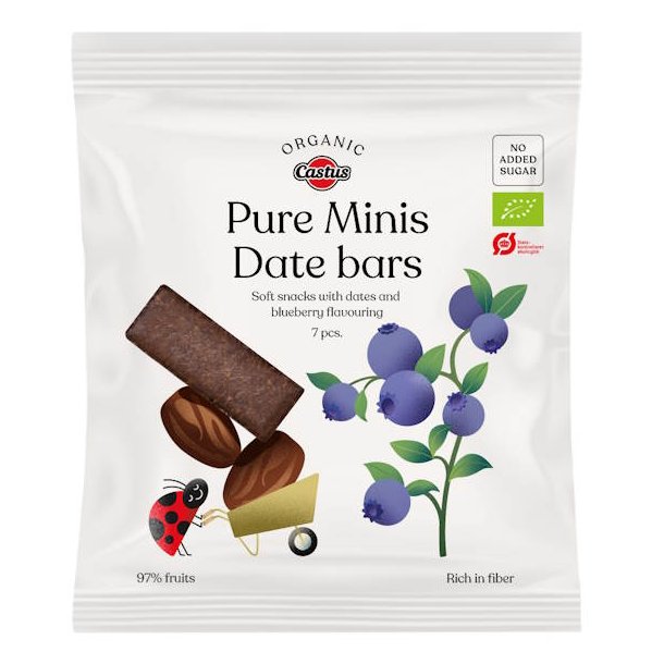 Castus Pure Minis Date Bars Bl�b�r �kologisk 7 stk.