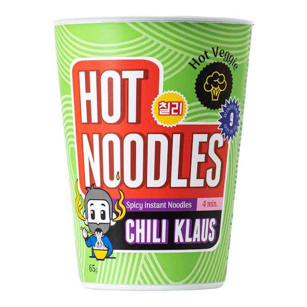 Chili Klaus Hot Noodles Hot Veggie Vindstyrke 9 65 g