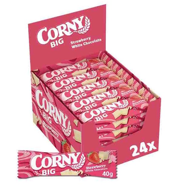 Corny Big Strawberry White Chocolate 24x40g
