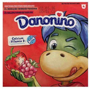 Danonino Jordb�r & Hindb�r 4x95g