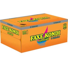 Faxe Kondi Appelsin 0 Kalorier 24x0,33l Flasker