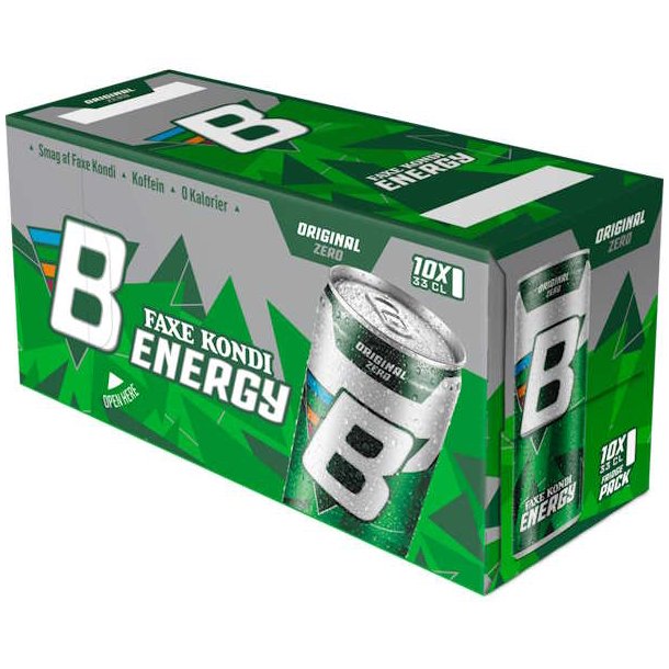 Faxe Kondi Energy Original Zero Sleek 10x0,33l
