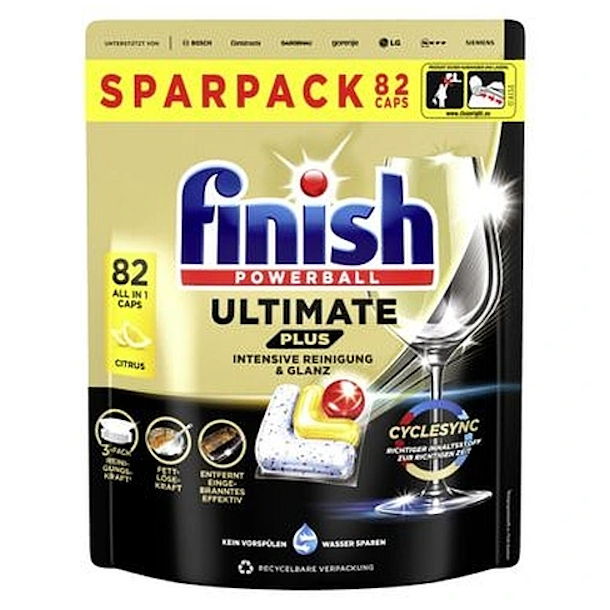 Finish Ultimate Plus all in 1 Lemon 82 stk.