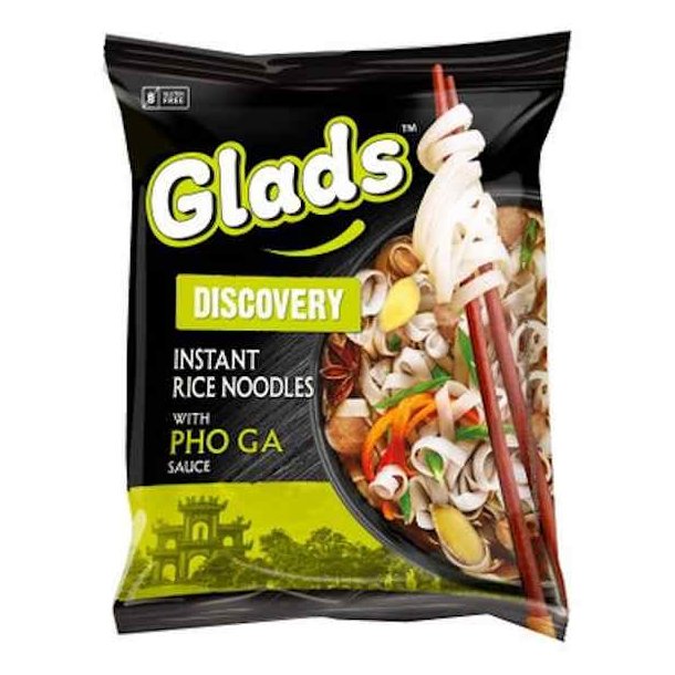 Glads Discovery Instant Rice Noodles  With Pho Ga Sauce 18x65g