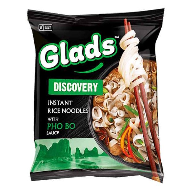 Glads Discovery Instant Rice Noodles  With Pho Bo Sauce 18x65g