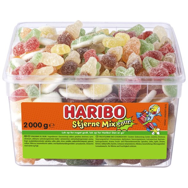 Haribo Stjerne Mix Sour 2kg