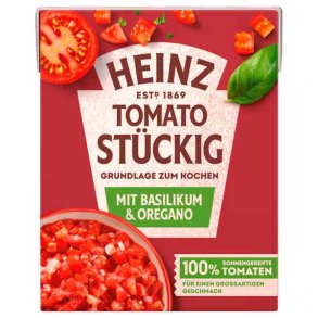Heinz Hakkede Tomater Med Basilikum & Oregano 390g
