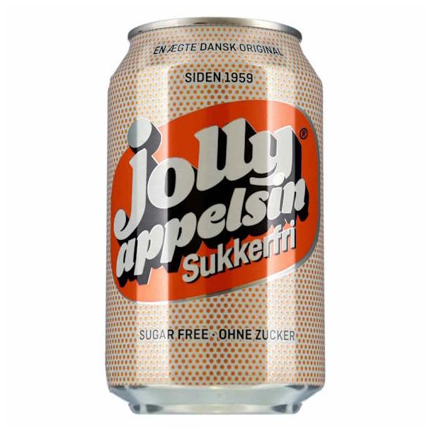 Jolly Appelsin Sukkerfri 18x0,33l + Pant