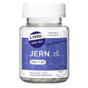 Livol Jern + C-Vitamin Appelsinsmag 75 stk.