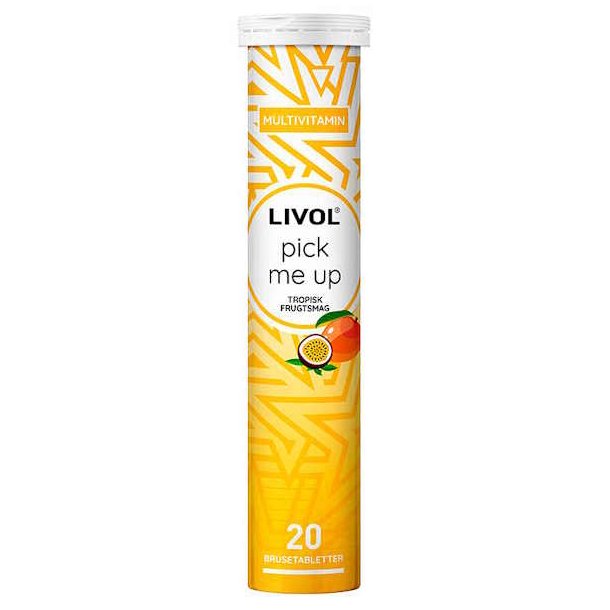 Livol Pick Me Up Multivitamin Tropisk Frugtsmag 20 Brusetabletter