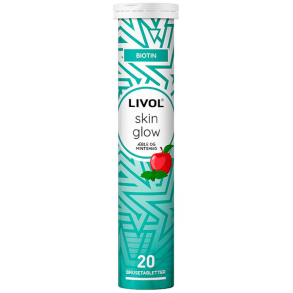 Livol Skin Glow Biotin ble & Mintsmag 20 Brusetabletter