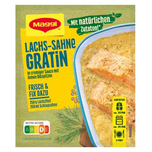 Maggi Fix Lachs Sahne Gratin