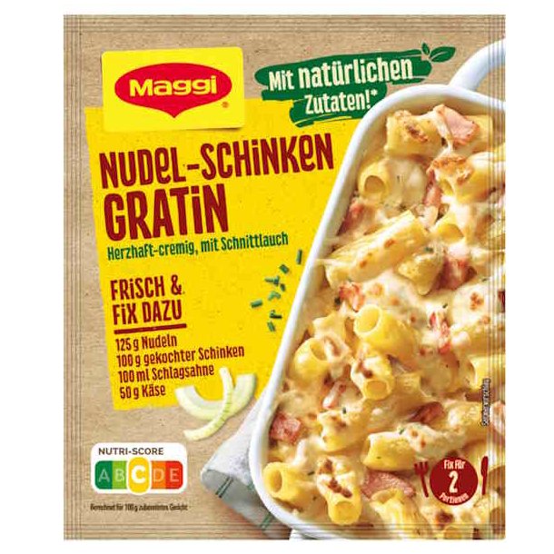 Maggi Fix Nudel-Schinken Gratin