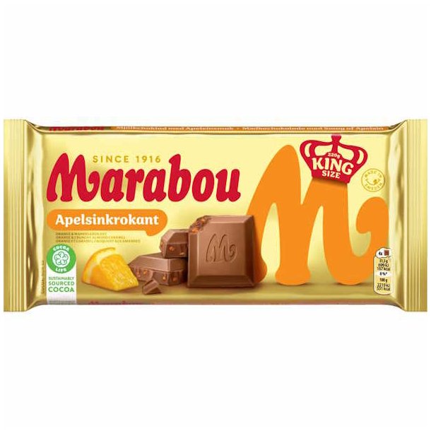 Marabou Appelsinkrokant 220g