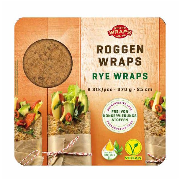 Mister Wraps Rug Tortilla 6 stk. 25 cm 370g