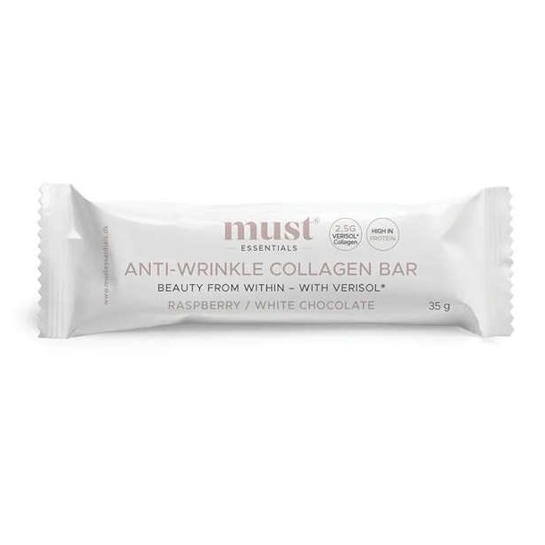 Must Anti Wrinkle Colagen Bar Raspberry &amp; White Chocolate 24x35 g