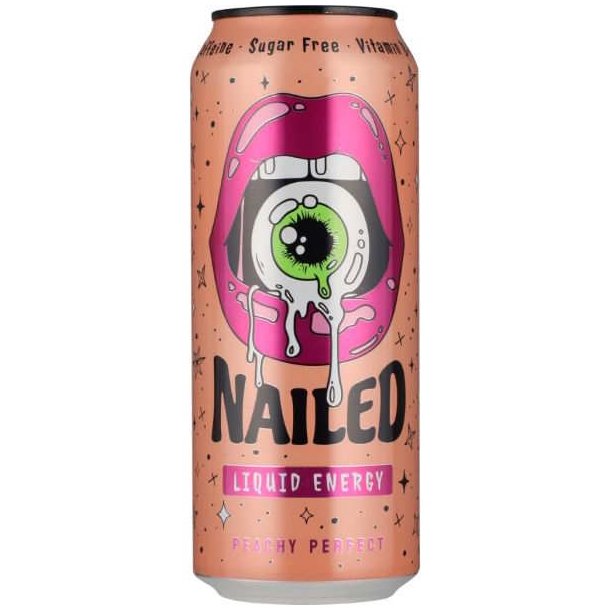 Nailed Energy Peach Perfect Sukkerfri 0,5l + Pant