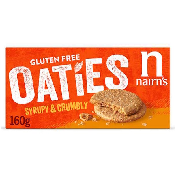 Oaties Glutenfri Havrekager Syrupy &amp; Crumbly 160g