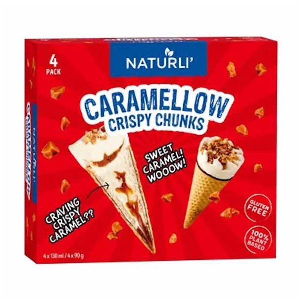 Naturli' Caramellow Crispy Chunks 4x90g