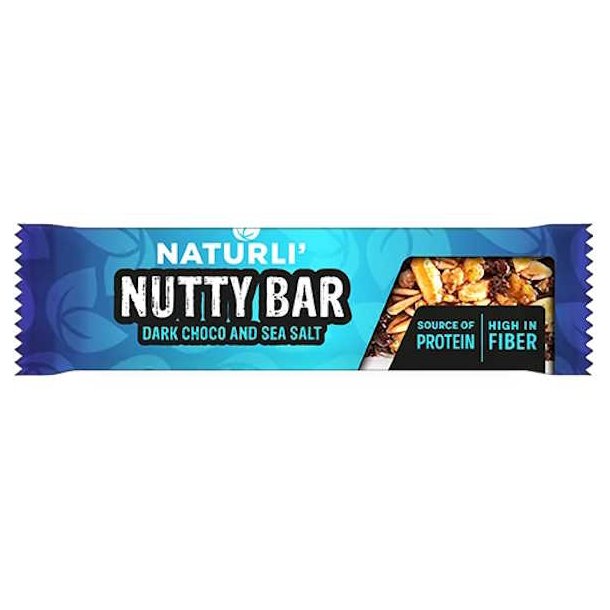 Naturli' Nutty Bar Dark Choco &amp; Sea Salt 40g