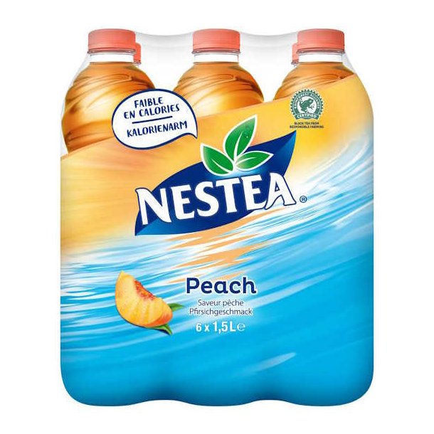 Nestea Ice Tea Peach 6x1,5 L - Prisen er inkl. 18 kr. dansk pant