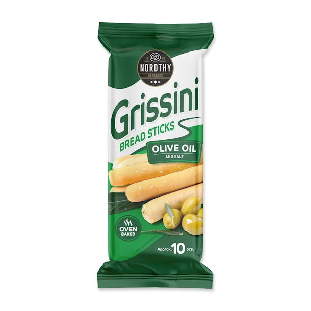 Nordthy Grissini Olivenolie og Salt 60 g