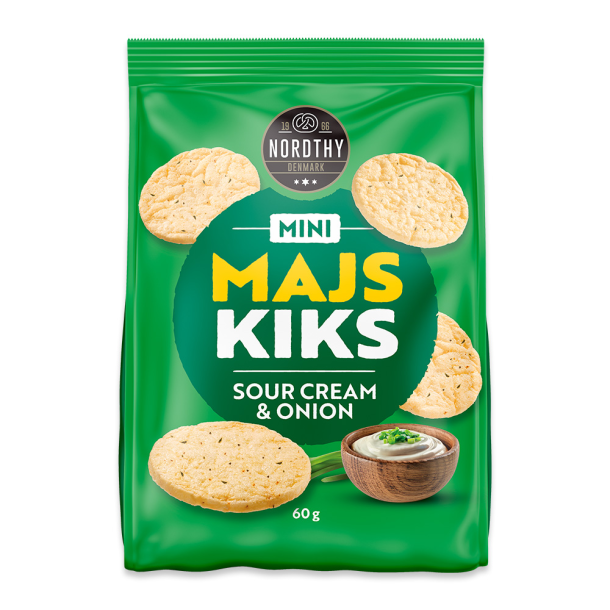 Nordthy Mini Majskiks Sour Cream &amp; Onion 60g