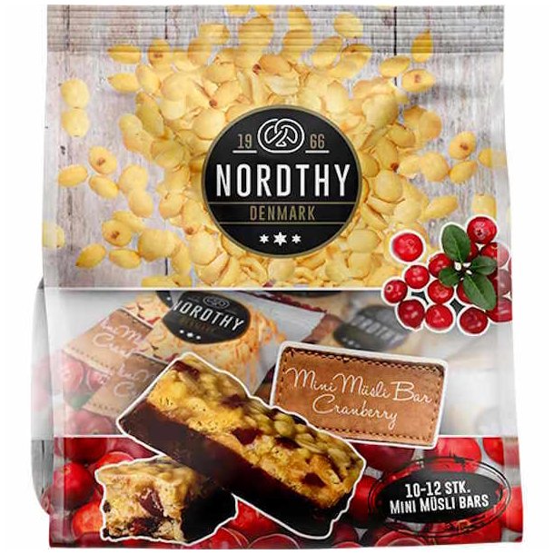 Nordthy Mini Mslibar Cranberry 10-12 stk. 175 g