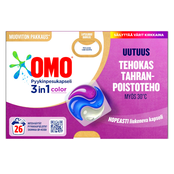 OMO 3in1 Color Vaskekapsler 26 stk.