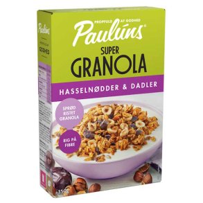 Pauluns Super Granola Hasseln�dder & Dadler 450g