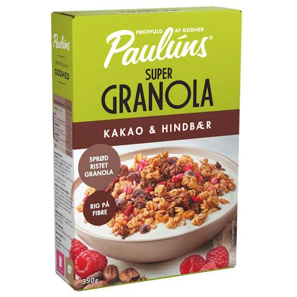 Pauluns Super Granola Kakao &amp; Hindb�r 450g