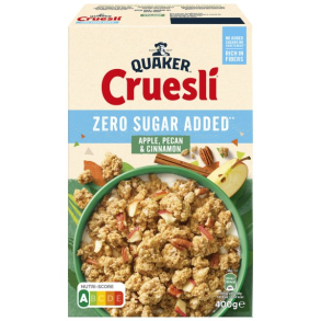 Quaker Cruesli Zero Sugar Added Apple, Pecan & Cinnamon 400g