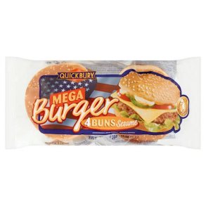 Quickbury Burger Buns 4 stk. 300g